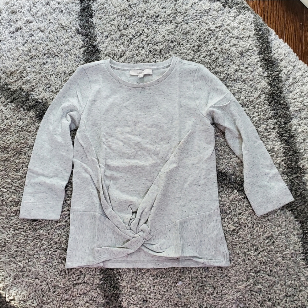 NWT LOFT Petite Twist Hem Sweatshirt - Picture 4 of 8